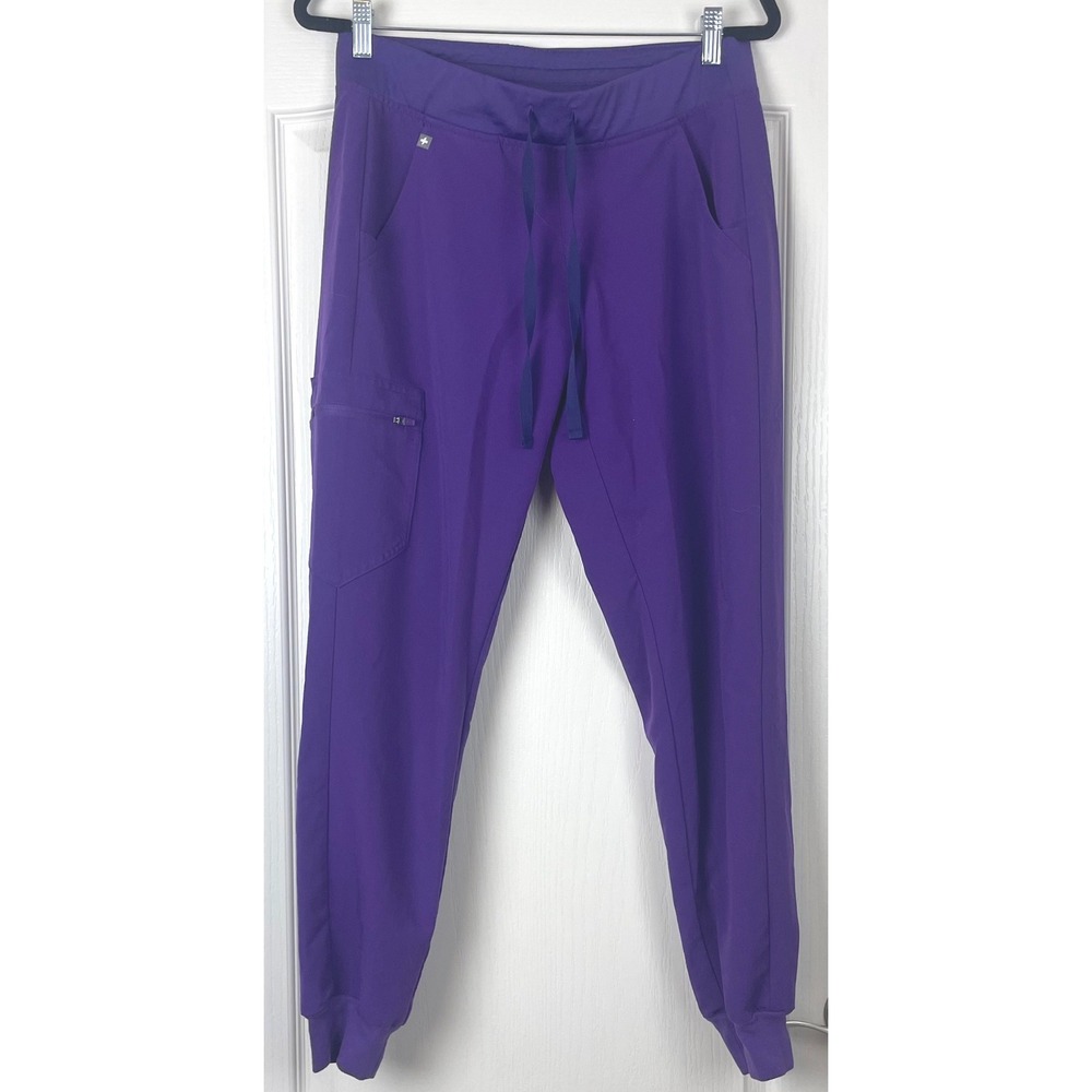 Figs Zamora Jogger Scrub Pants Womens Medium Purple Technical Collection Nurse